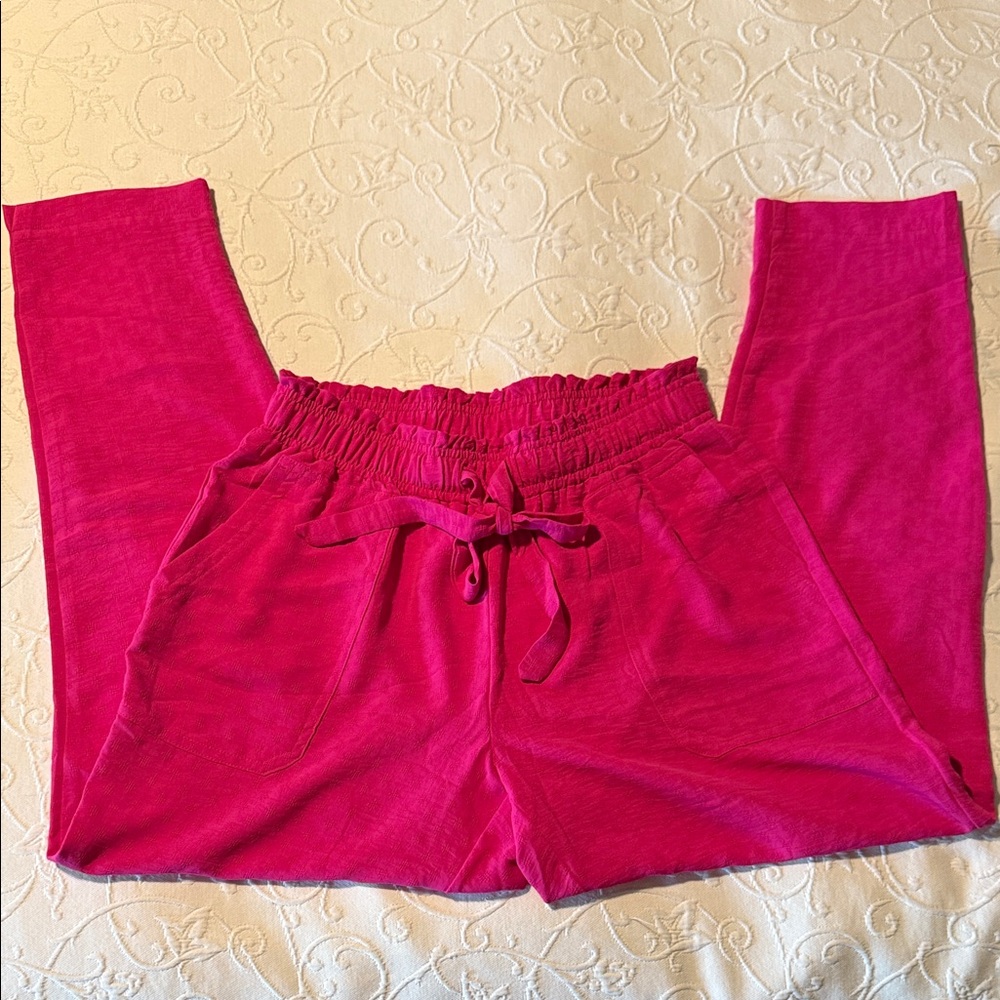 Soho Bright Pink Pants/Joggers with Drawstring